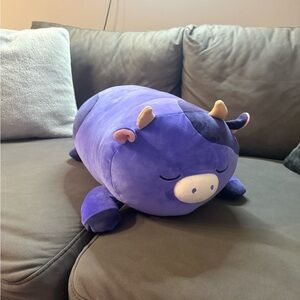 Squishmallows SleepAMallows Medium Purple Cow Stuffed Animal Plush